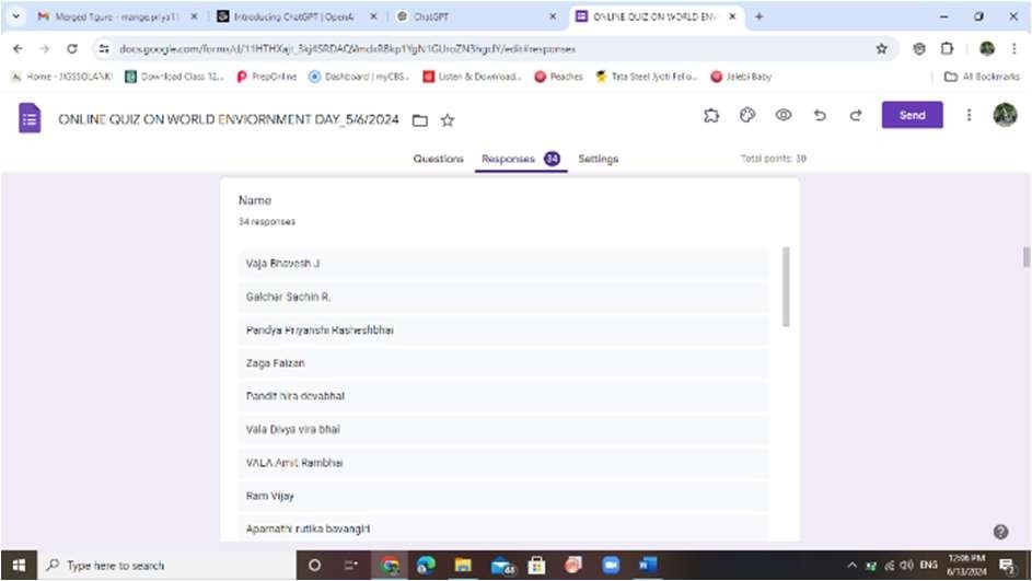 Quiz competition on quality and standards