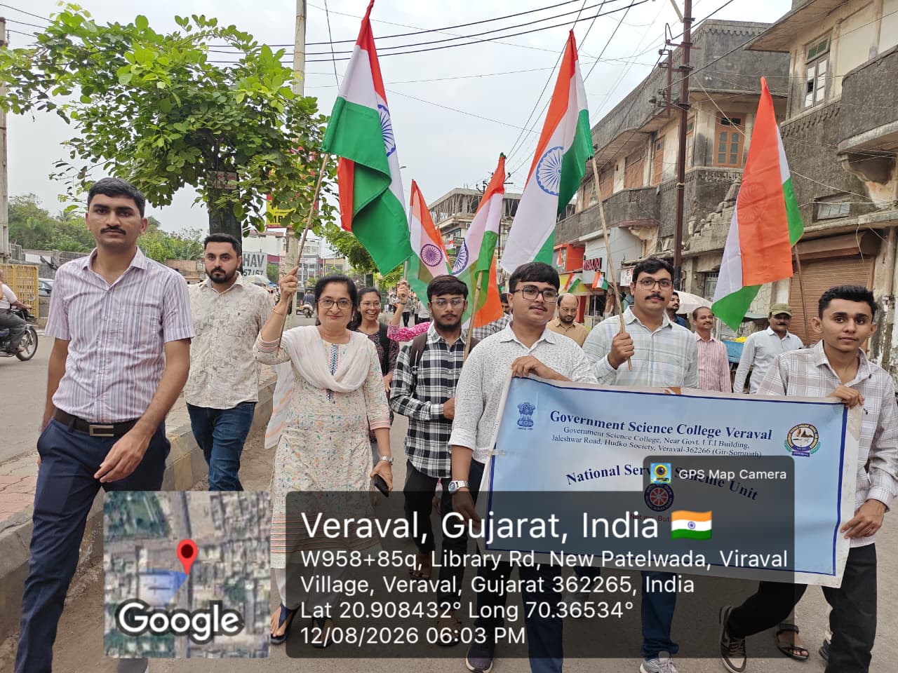 NSS volunteers participation in the Tiranga Yatra organized by district administration