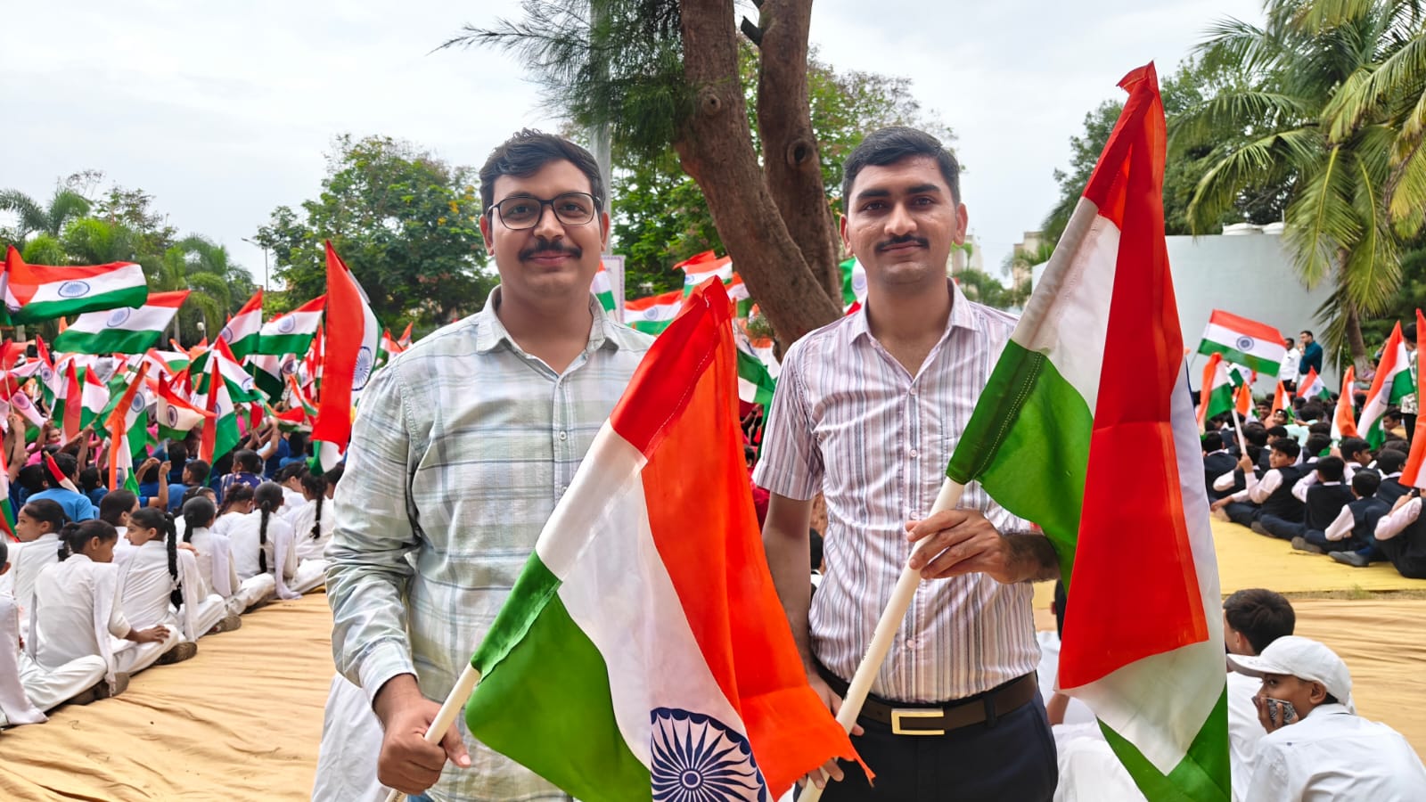 NSS volunteers participation in the Tiranga Yatra organized by district administration