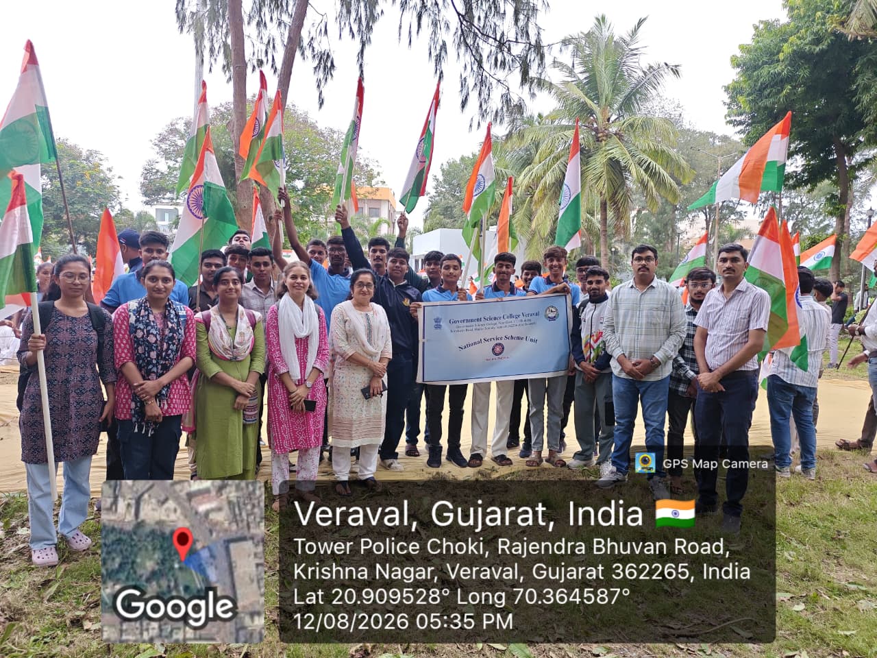 NSS volunteers participation in the Tiranga Yatra organized by district administration
